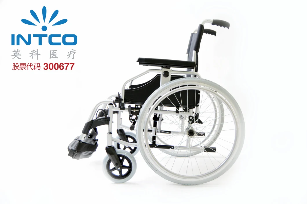 Mobility Aids Steel/Aluminum Manual Folding Wheelchair for Disabled People