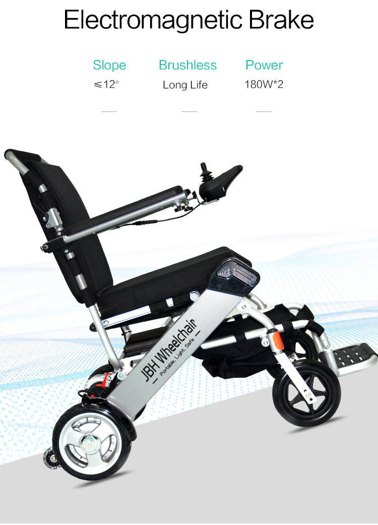 Lithium Battery Easy -Folding Powerful Electric Wheelchair with Ce, FDA
