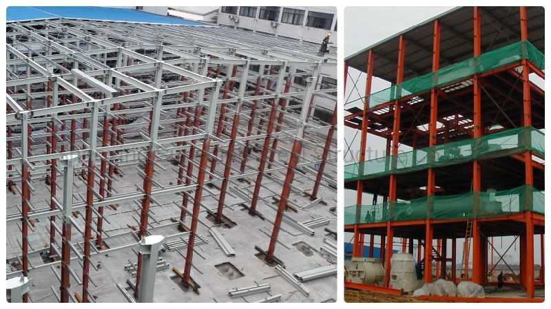 Prefab Lightweight Steel Structure Frame with Steel Beam for Warehouse Building