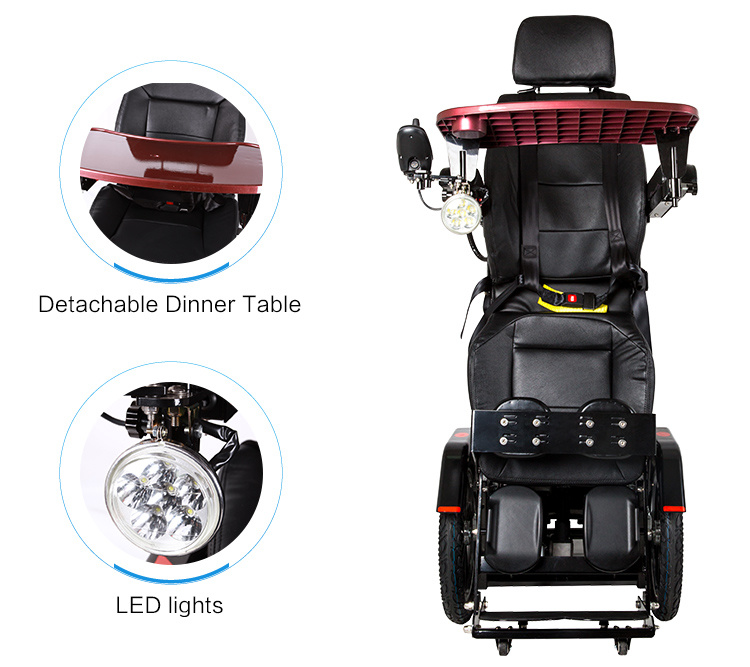 Automatic Power Standing Wheelchair Reclining Properties Wheel Chair