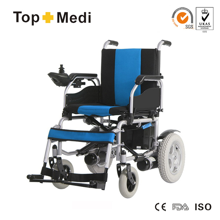 Ce Folding Aluminium Powered Portable Automatic Electric Wheelchair