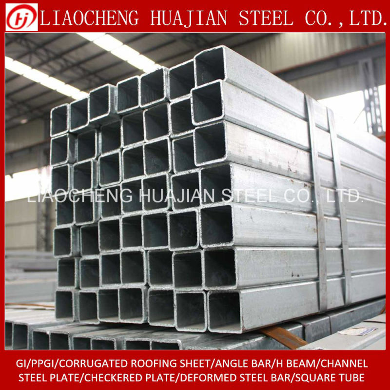 Q235B Hot Dipped Galvanized Square Pipe for Construction