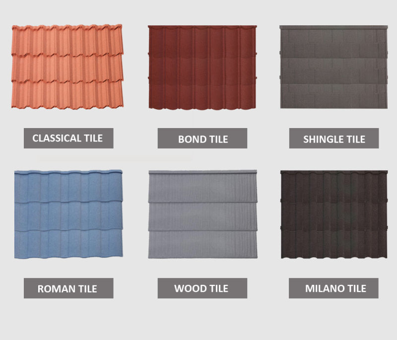 Galvanized Roof Sheet Classical Type Stone Coated Metal Roof Tile