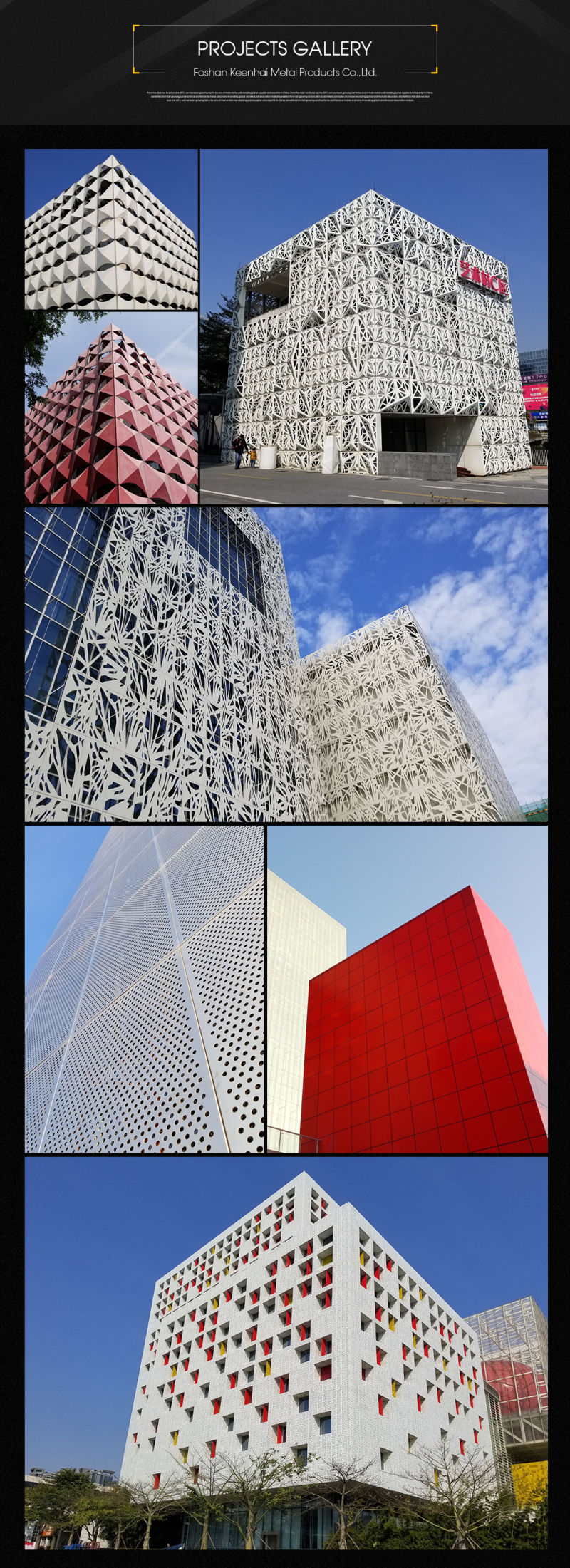 Exterior Decorative Metal Wall Cladding Panels Aluminium Facade