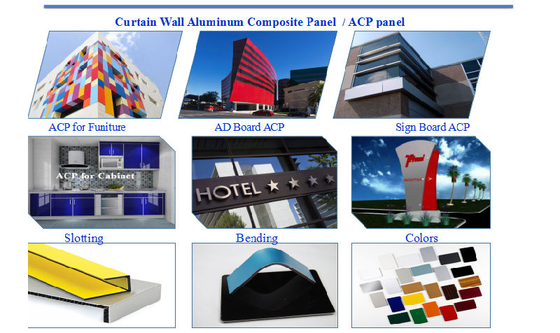 Sliver and Golden Brushed ACP Aluminum Composite Panel