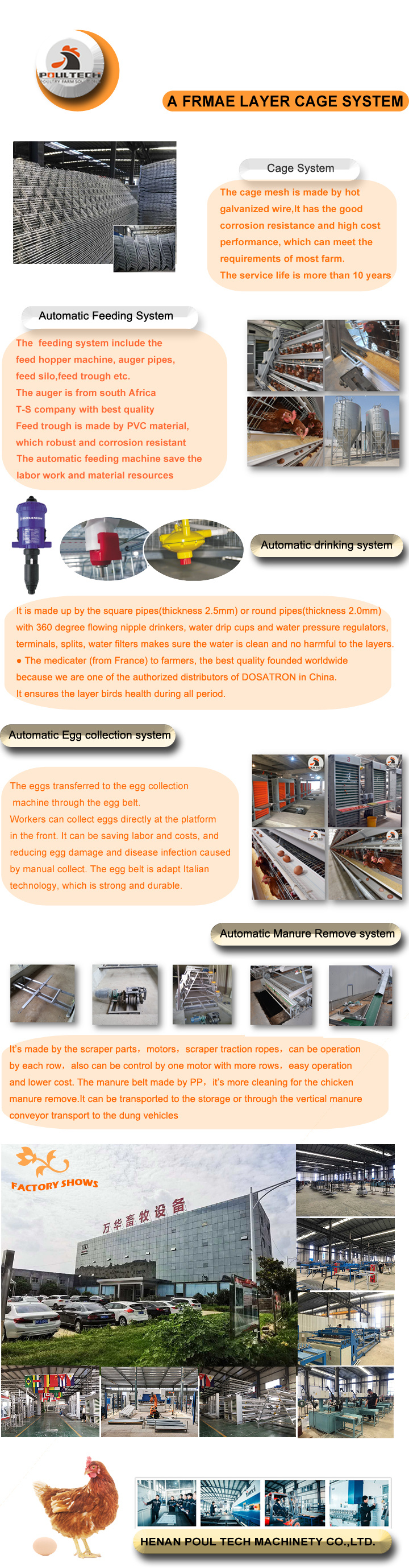 Farm Equipment Poultry Equipment for Layer House