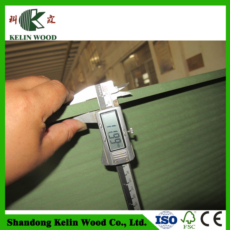 Moisture-Proof Green Core Melamine Coated Wood Sheet Veneer MDF Board