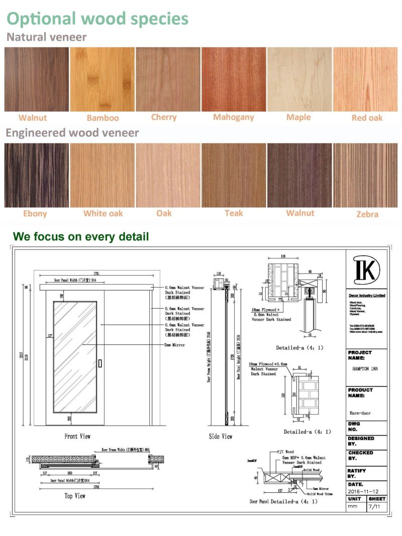 Four Panels Interior White Finished Shaker Door for Master Bathroom