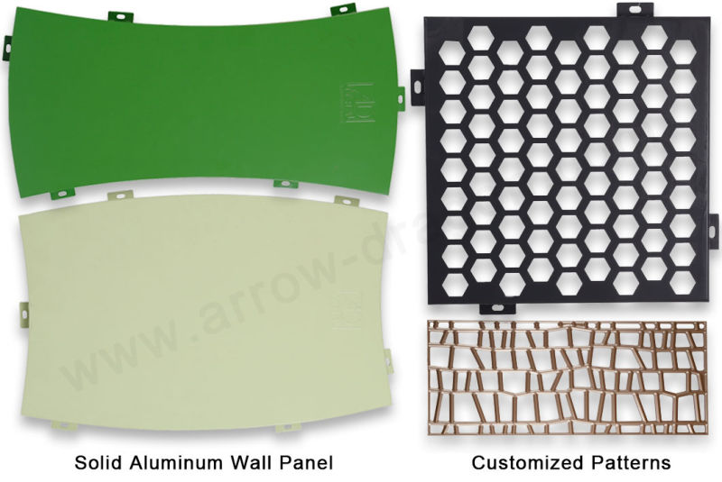 Lightweight Powder Coated Aluminum Wall Cladding Panel for Ceiling/Soffit