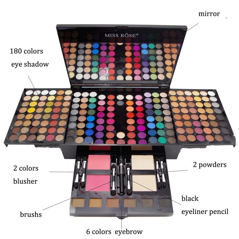 Cosmetic Eye Shadow Powder 180 Colors Piano Case Eye Shadow Make-up Tray