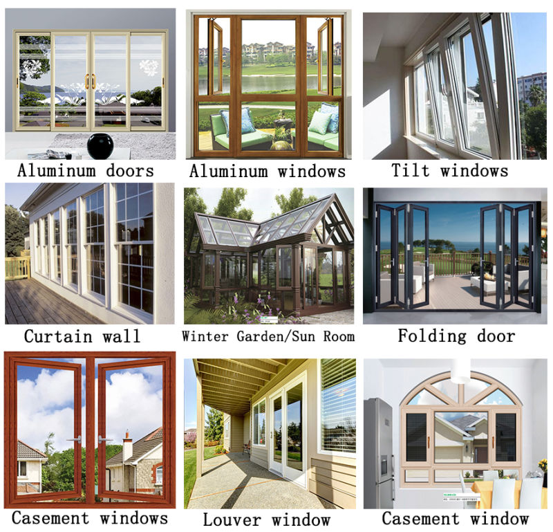 Double Glazing Laminated Glass Pushout Casement Window Aluminium Frame