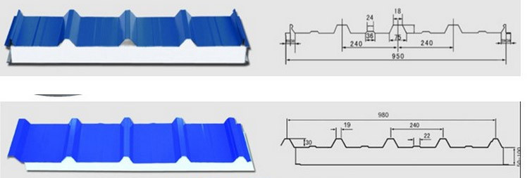 EPS Expandable Polystyrene Sandwich Panel, Corrugated Sandwich Panel