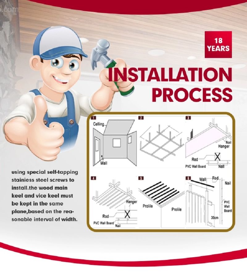 Interior Waterproof Bathroom PVC Ceiling Panel Wall Panel