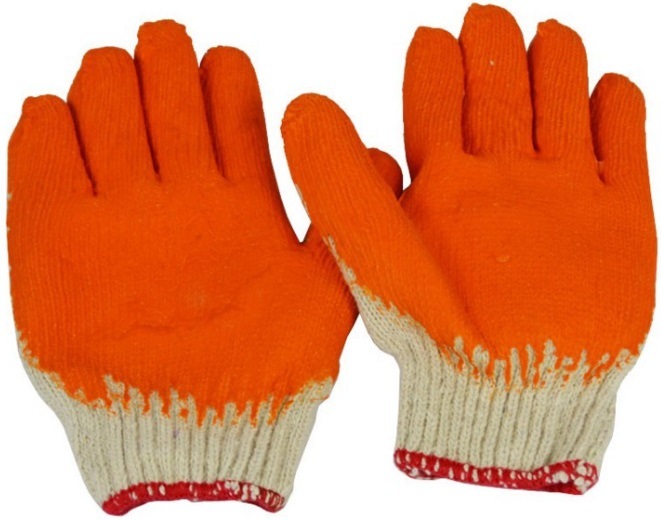 Protective Industrial Yarn Liner Latex Coated Labor Working Safety Gloves