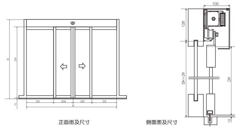 Single Leaf/Double Leaf Automatic Sliding Door Drive Unit