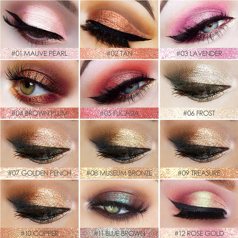 Glitter Eye Shadow 18 Colors Cosmetic Makeup Diamond Eyes Pigment Powder Single Eye Shadow