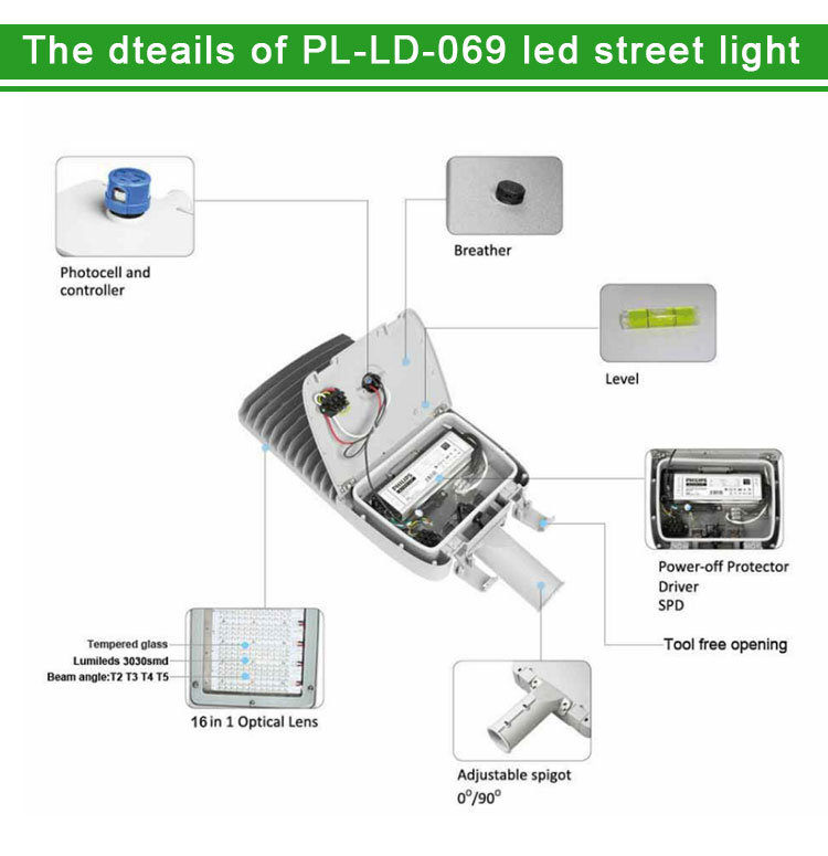 150W Good Quality Aluminum Waterproof IP66 Outdoor LED Street Light