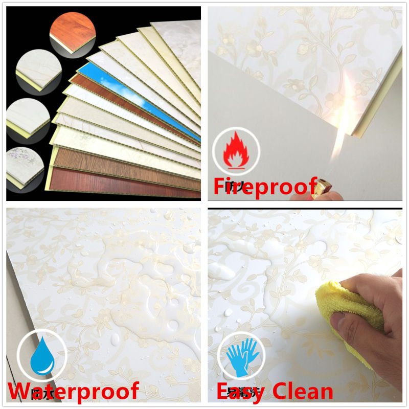 Waterproof Fireproof Laminated Film Panel Wall Exterior Panel PVC Panels