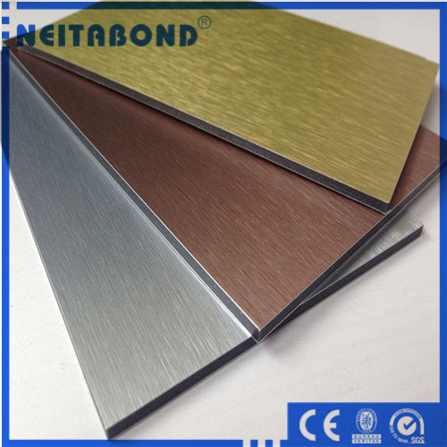 Sliver and Golden Brushed ACP Aluminum Composite Panel