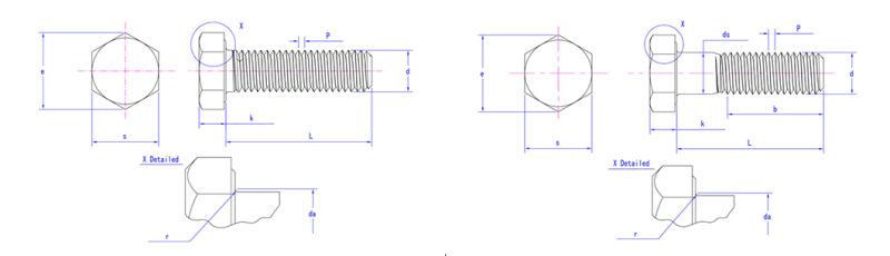 Auto Parts Stainless Steel A2-70 A2-80 Hex Bolt