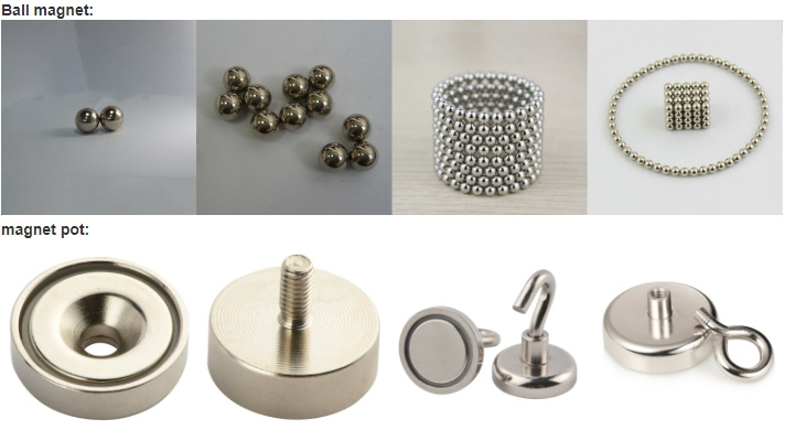 All Kinds of Types NdFeB Pot Magnet with Nickel Coating
