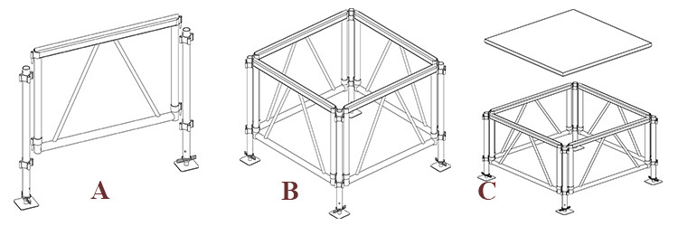 Adjustable Aluminum Outdoor Performance Concert Stage Portable Stage