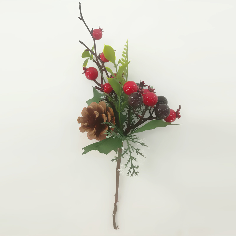 Red Berry/Leaves /Pine Leaves Wreath Artificial Flower