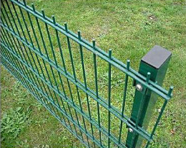 PVC Coated Flat Double Wire Fence Rigid Panel Mesh Fence