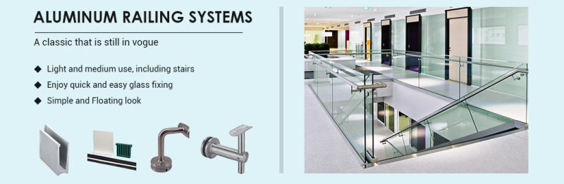 Balustrade Aluminium Fittings Outdoor / Indoor System Stainless Steel Railing