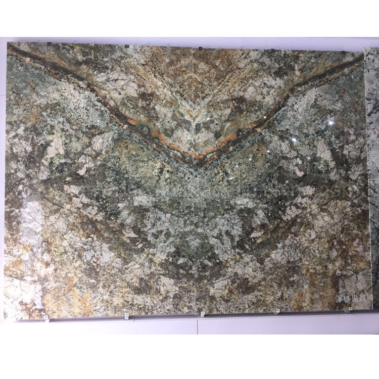 Luxury Brazil Imported Stone Shangrila Golden Brown Granite Slab