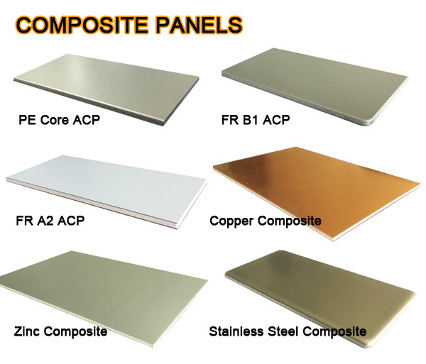 PVDF PE Coating 3mm 4mm ACP Acm Cladding Alco Aluminium Aluminum Composite Panel ACP Sheet