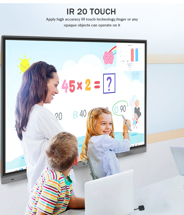 65 Inch Infrared LCD Touch Screen Interactive Flat Panel