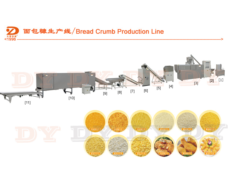 New Condition Breadcrumbs Production Line Automatic Bread Crumbs Production Line