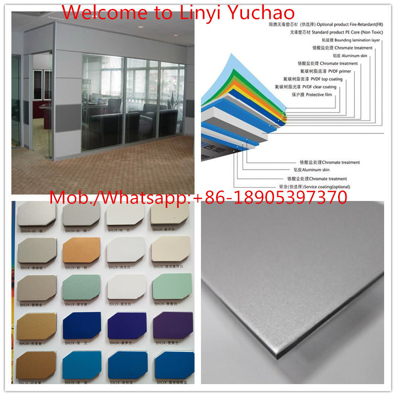 Indoor Partition Exterior Cladding ACP Board Aluminum Composite Panel