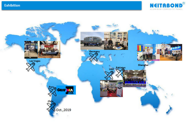 Brushed ACP Aluminum Composite Panel with 4mm Thickness