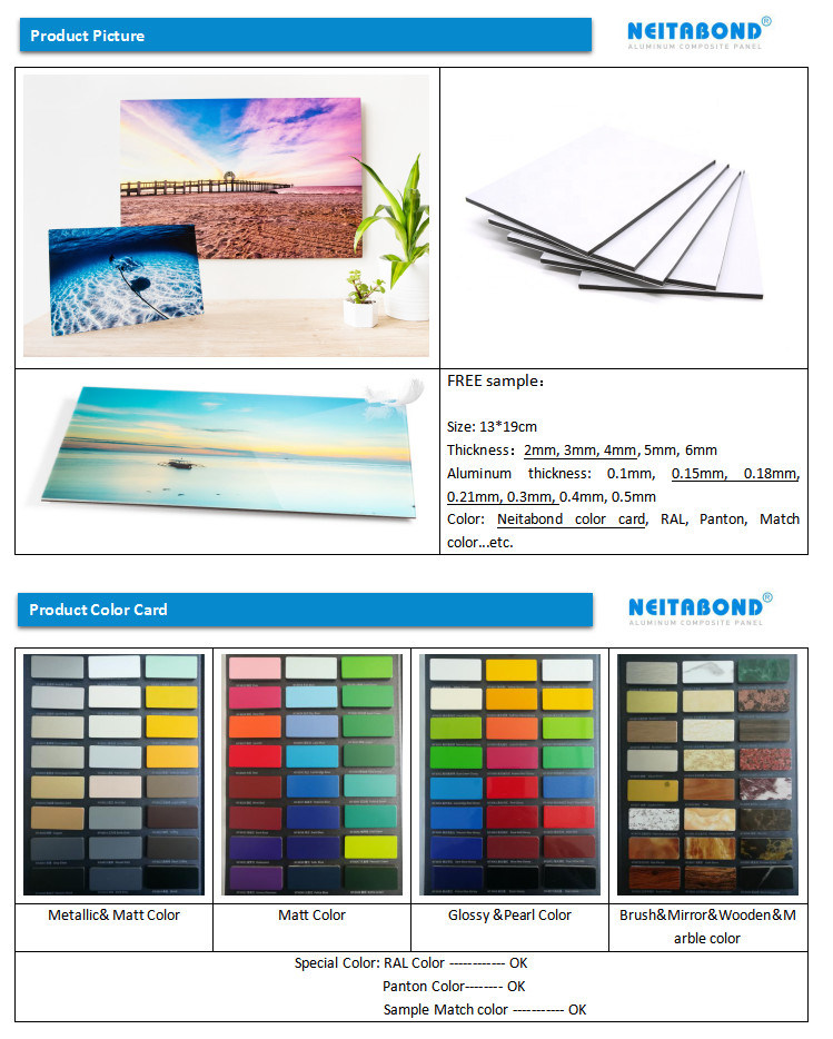 Signage Board ACP Aluminum Composite Panel with UV Printing Coating