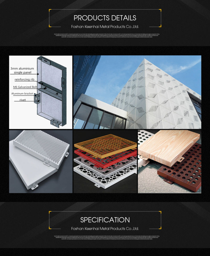 Exterior Decorative Metal Wall Cladding Panels Aluminium Facade