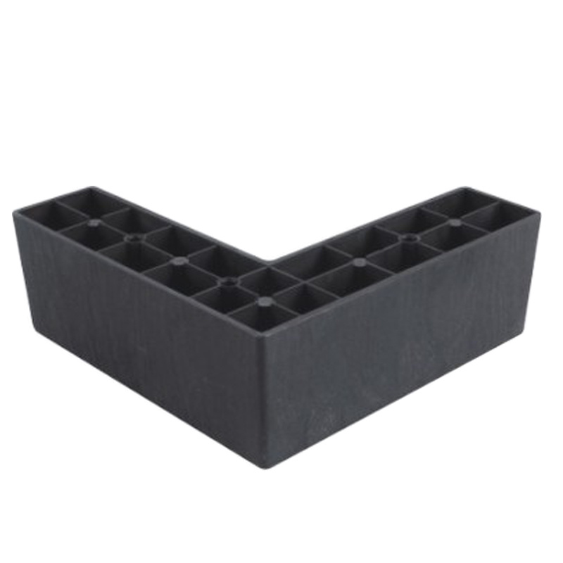 Black Square Plastic Heighten Plastic Heighten Wear-Resistant Non-Slip Sofa Leg