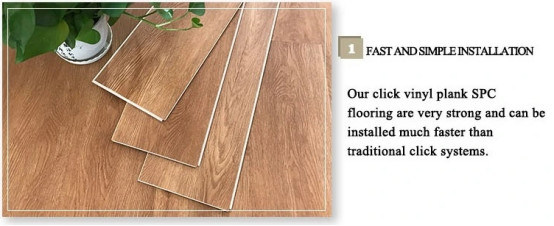 Click Together Wood Effect PVC Waterproof Laminate Flooring