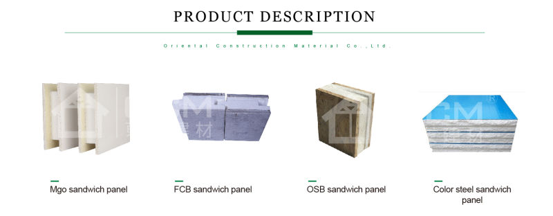 Fireproof Light Weight MGO Composite Panel EPS Sandwich Panel