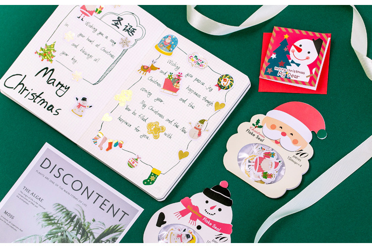 Santa Claus Design Sticker for Adorning Books