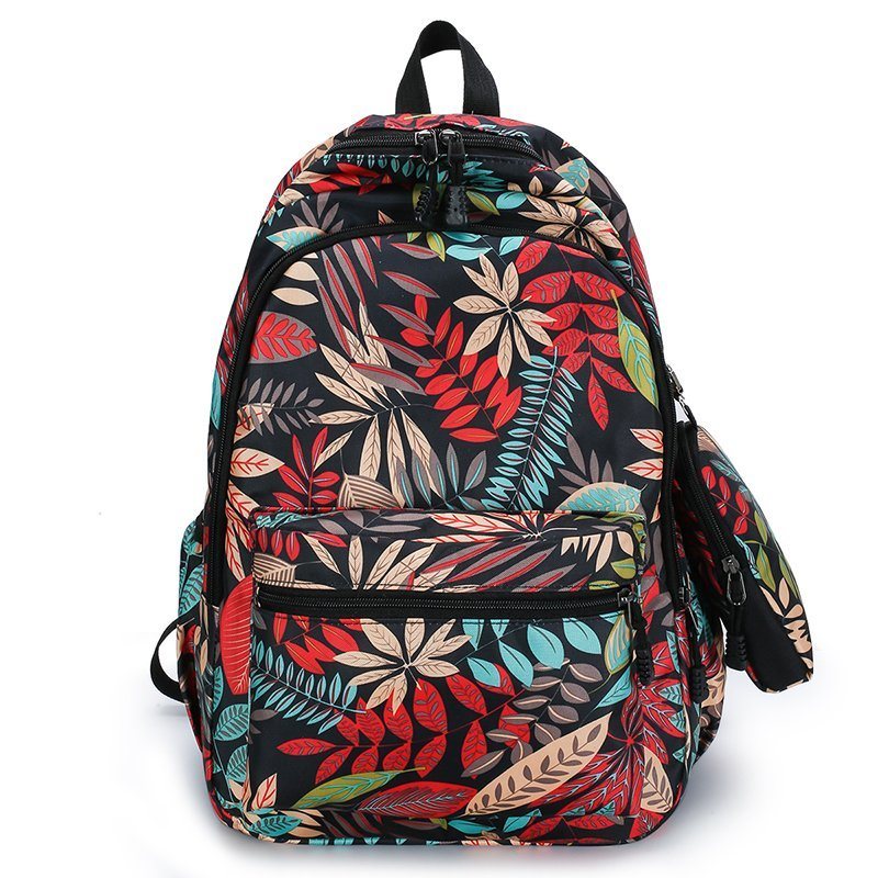 New Fashion Leaf Pattern Design High Quality School Backpack