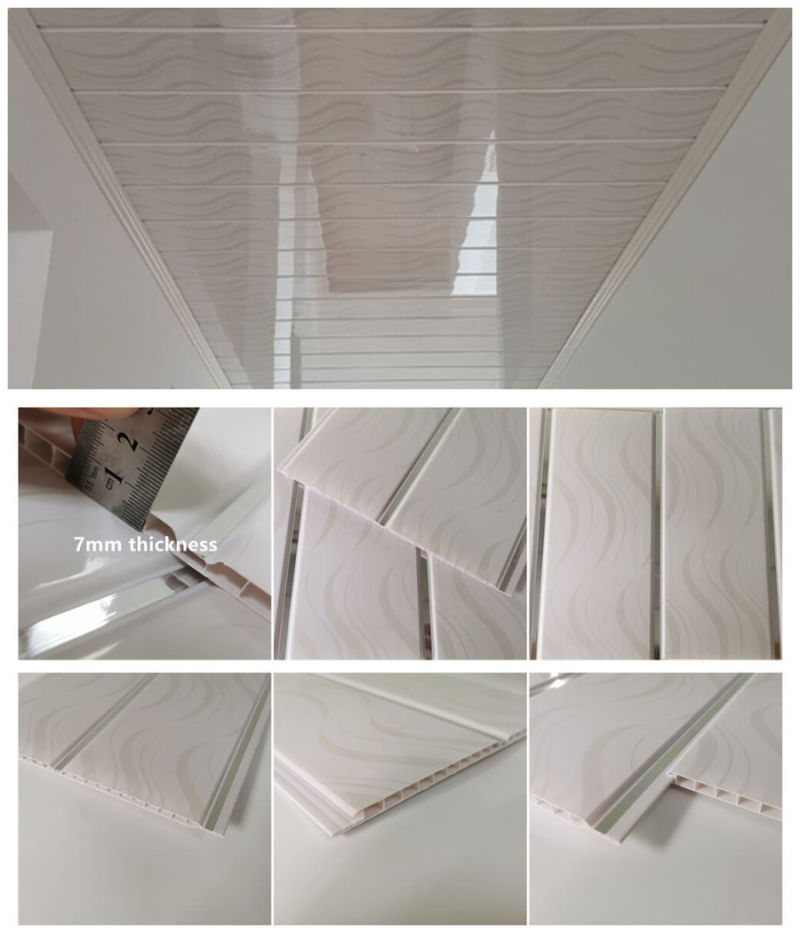 Waterproof Adorn PVC Plastic Groove Ceiling Lambri Panel