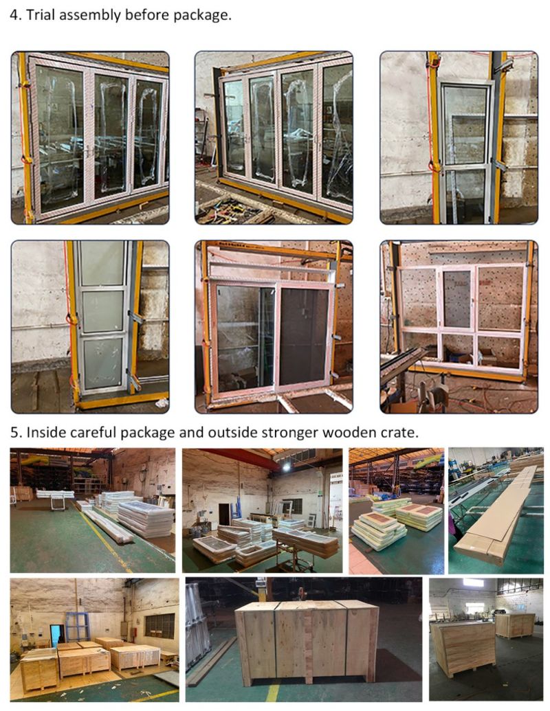 Aluminium/Aluminum Interior/Exterior Glass Hinged Swing Door