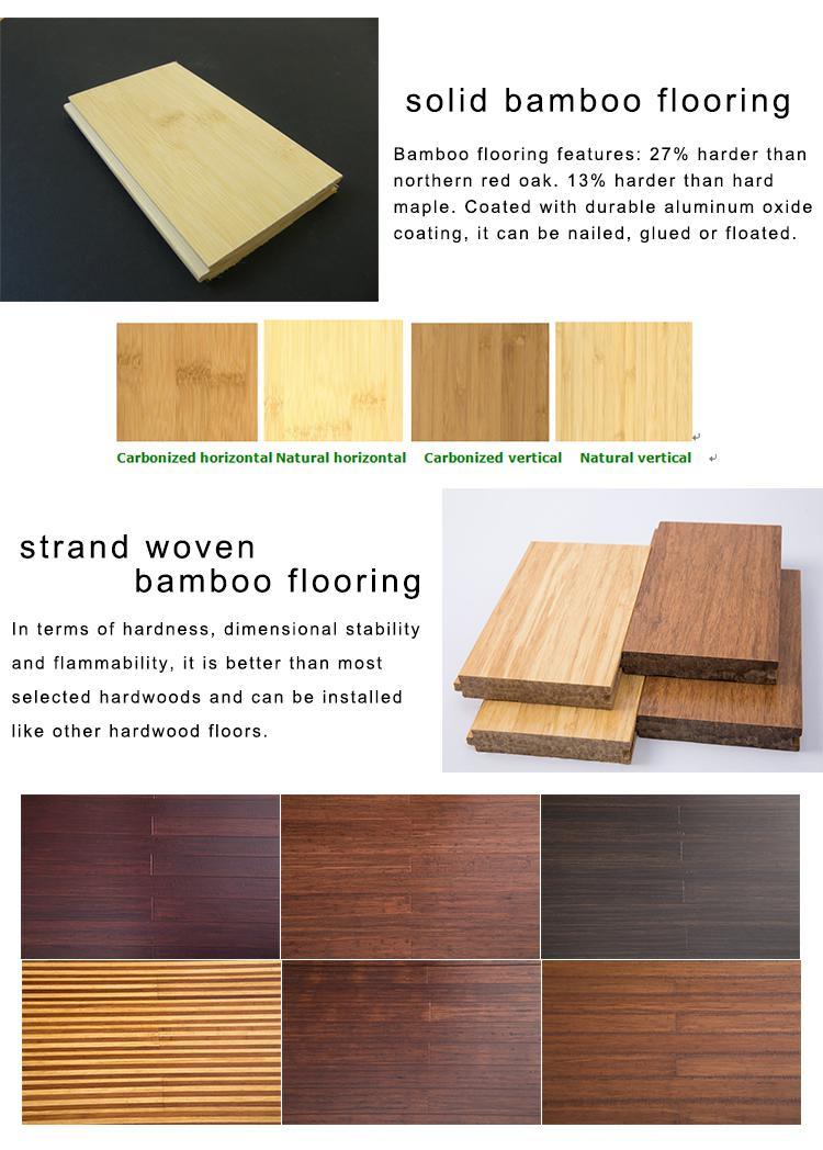 Solid Bamboo Material Fireproof Waterproof Bamboo Flooring