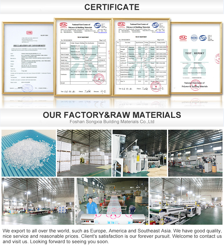 Flat Solid Plastic Polycarbonate Sheet Material Properties Dimensions Structure