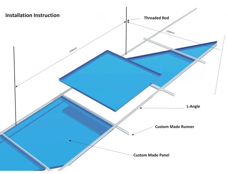 Aluminum Solid Panel Custom Made Ceiling with Fashion Design