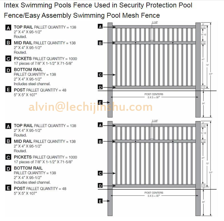 Commercial Security and Ornamental Aluminum Material Top Fence Panel