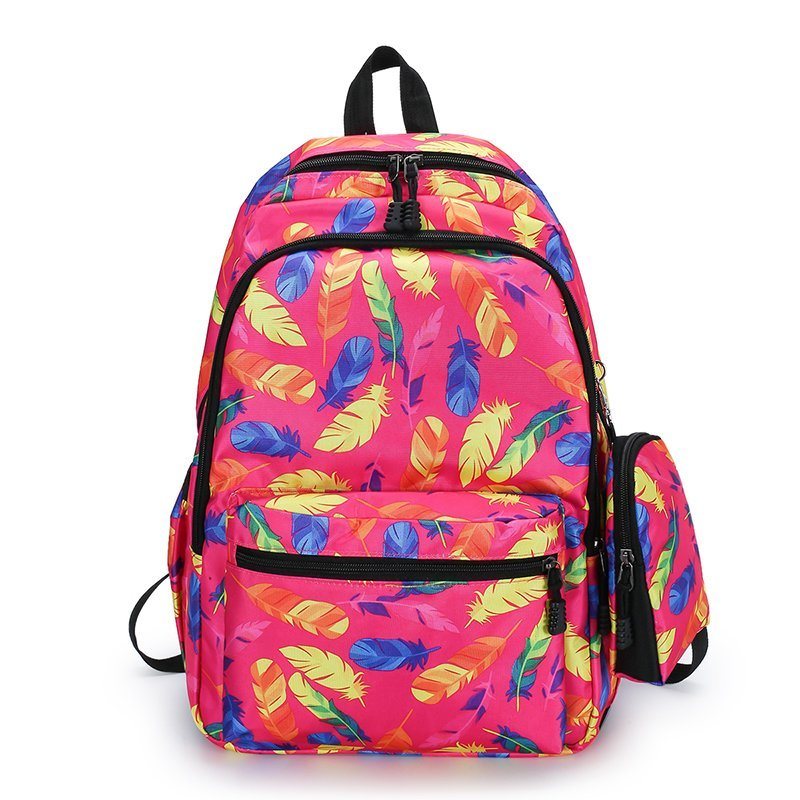 New Fashion Leaf Pattern Design High Quality School Backpack