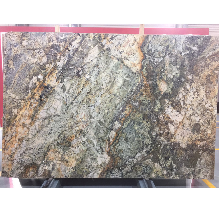 Luxury Brazil Imported Stone Shangrila Golden Brown Granite Slab